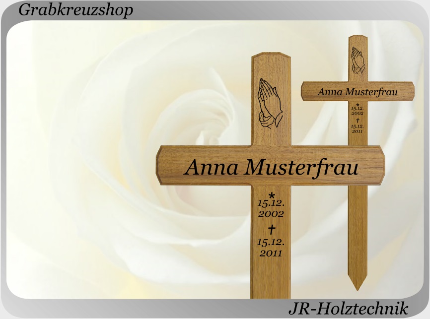 Straßenkreuz Incl Beschriftung Nach Wunsch Ca 81 cm Holzkreuz Grabkreuz 
